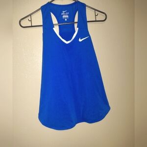 Nike Dri-Fit tank top blue & white size small